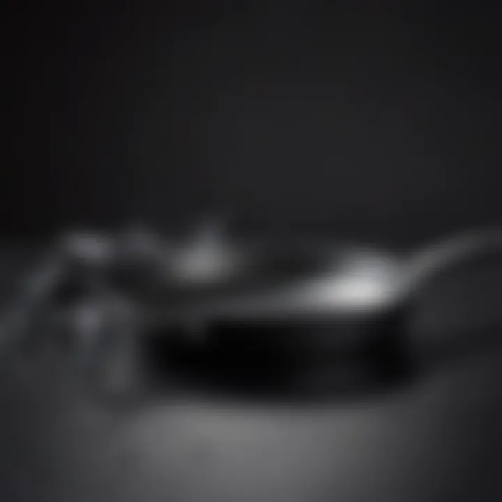 Close-up view of Gordon Ramsay's non-stick pan showcasing its sleek surface