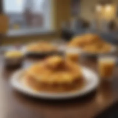 Cozy Waffle House Atmosphere A cozy Waffle House interior with hashbrowns on the table