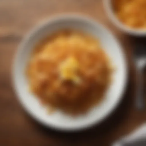 Golden and crispy hashbrowns served on a plate