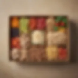 An assortment of healthy snacks beautifully arranged in a gift box.