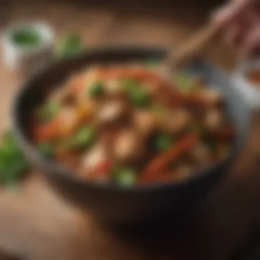 A quick and nutritious stir-fry dish served in a bowl