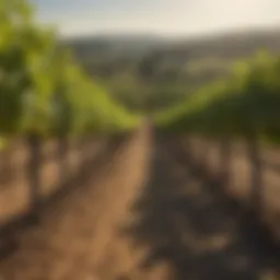 A picturesque vineyard landscape showcasing grapevines