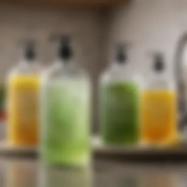 Eco-Friendly Homemade Solutions for Soap Scum Homemade cleaning solutions in eco-friendly containers