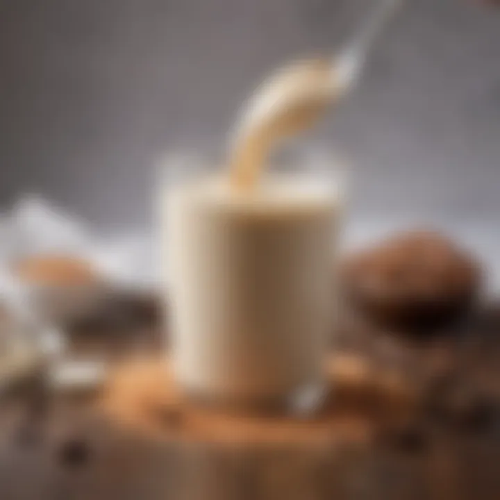 Close-up of natural ingredients used in homemade coffee creamers