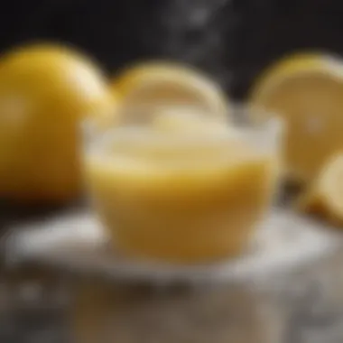 A refreshing lemon and salt mixture ready to be used as a gargle for throat relief.