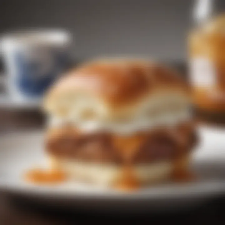 A perfectly microwaved White Castle slider resting on a plate.