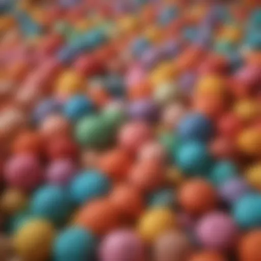 Assorted modeling clay in vibrant colors arranged aesthetically