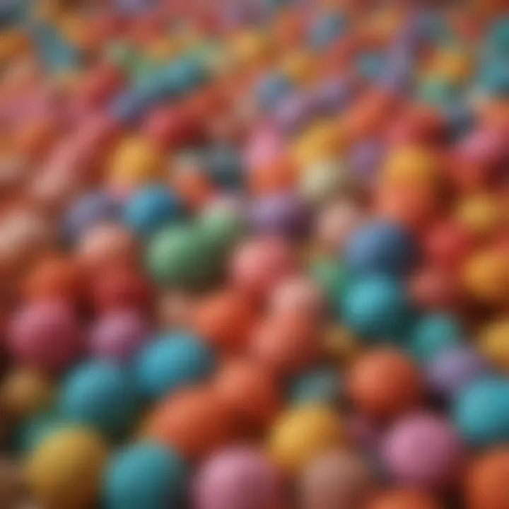 Assorted modeling clay in vibrant colors arranged aesthetically