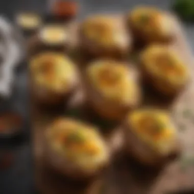 Ingredients for twice baked potatoes arranged on a countertop