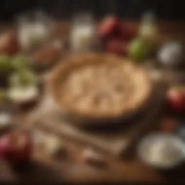 Essential Ingredients for a Classic Apple Pie Ingredients laid out for making apple pie