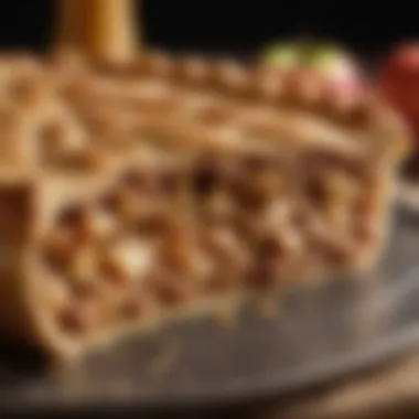 Savoring the Layers of Flavor in Every Slice A slice of apple pie showcasing layers of filling and crust