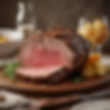 Selecting the Perfect Cut of Prime Rib A beautifully marbled cut of prime rib showcasing its rich texture.
