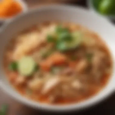 A delicious bowl of Sopa de Fideo served with lime and cilantro