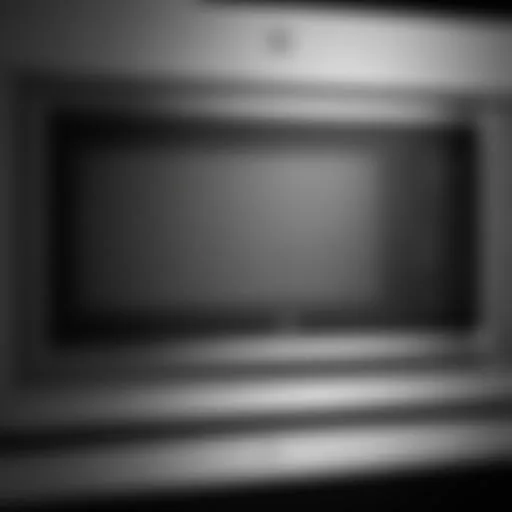 Close-up of GE Profile microwave control panel