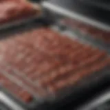 Close-up of a high-quality dehydrator showcasing jerky.