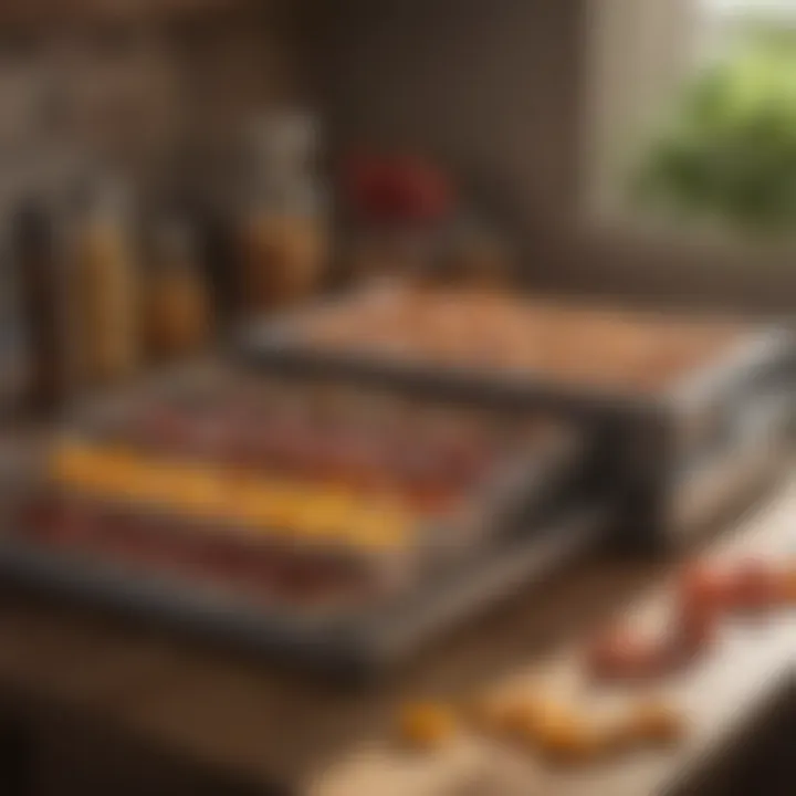Comparison of different dehydrator models on a kitchen counter.