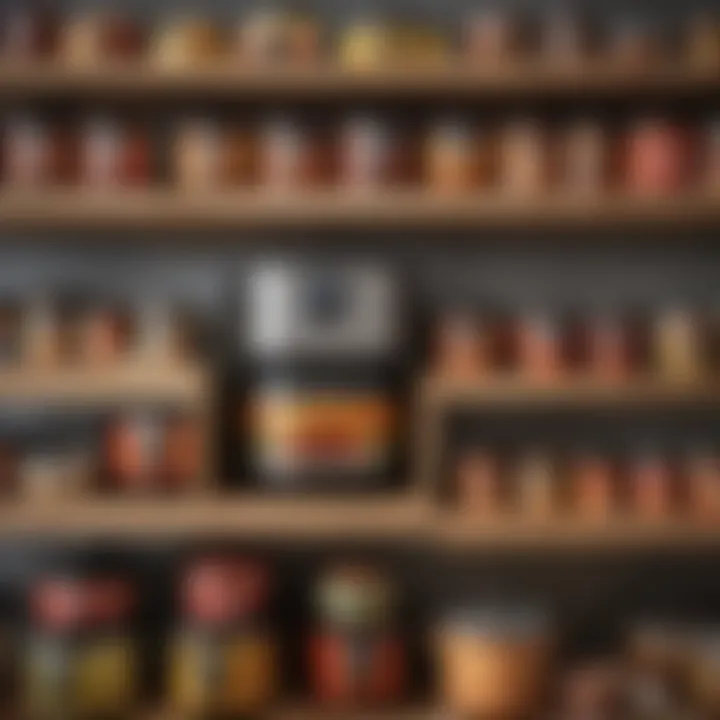 A selection of popular slow cooker brands displayed on a shelf