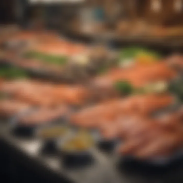 Local fish market showcasing various seafood options