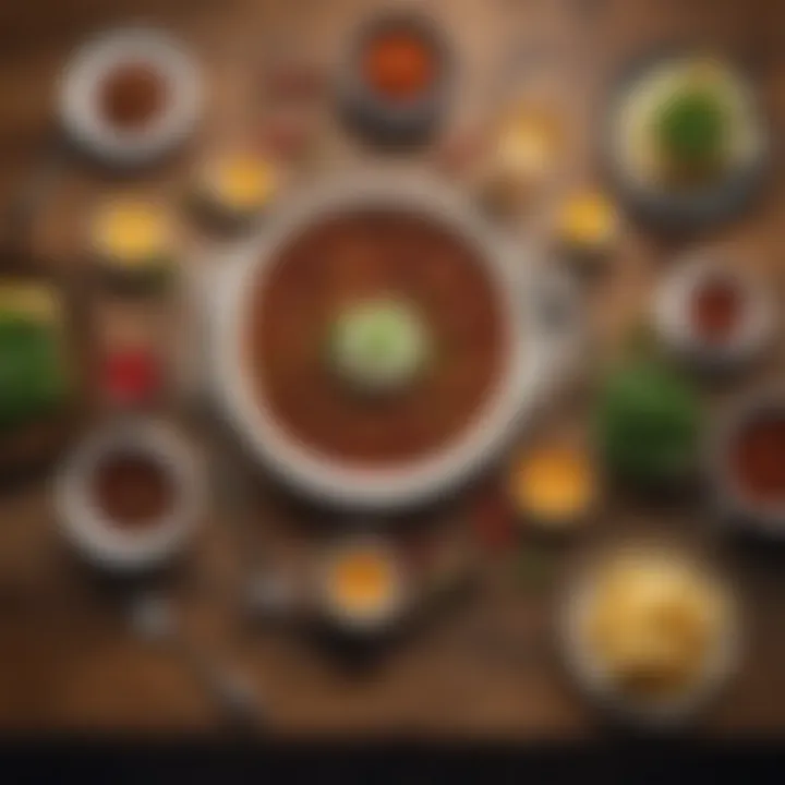 A beautifully arranged table set for enjoying Impossible Chili