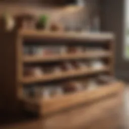 Elegant wooden deck cabinet with ample storage