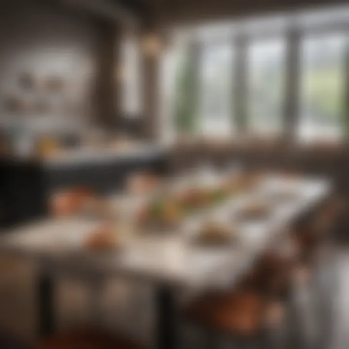 A stylish dining setup showcasing flexible meal options