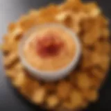 A vibrant cheese dip infused with Hot Cheetos, garnished and ready to enjoy.