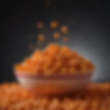 Crunchy Hot Cheetos Infused Popcorn A delicious bowl of Hot Cheetos infused popcorn, showcasing its crunchy texture.