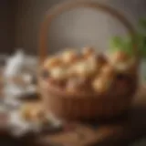 Elegant tea basket arrangement featuring assorted teas and delicate pastries.