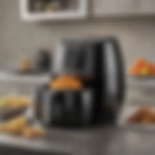 Sleek design of the Insignia Air Fryer on a kitchen countertop