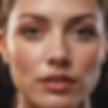 A vibrant depiction of healthy skin showing elasticity and hydration.