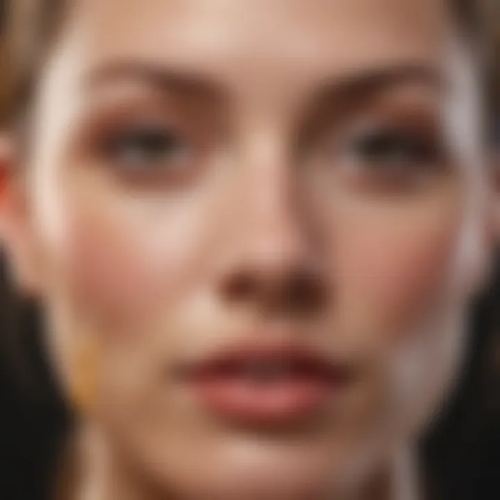 A vibrant depiction of healthy skin showing elasticity and hydration.