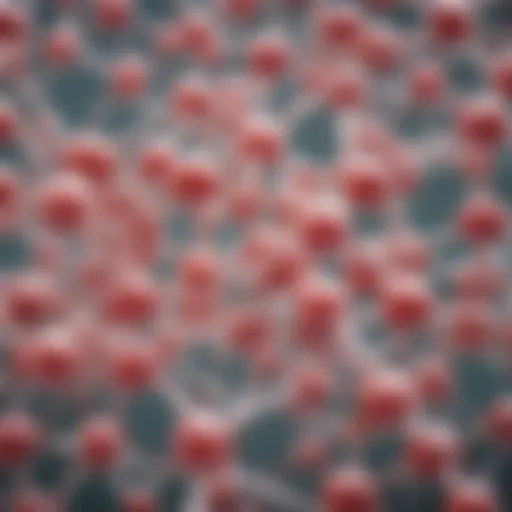 Molecular structure of collagen visualized in a laboratory setting.