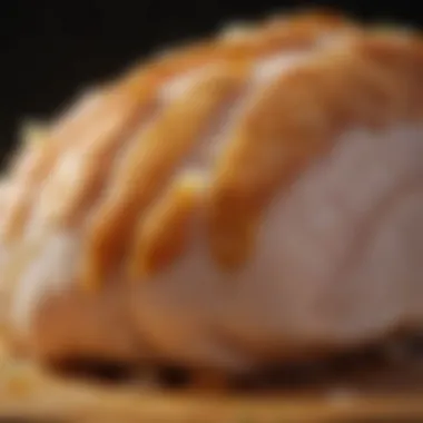 Sliced juicy chicken breast showcasing moisture retention