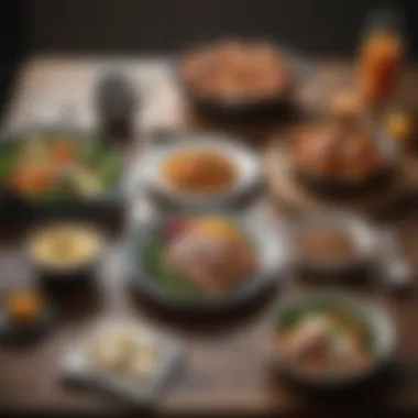 Keto Dinner for Two A cozy dinner table set for two with keto-friendly dishes