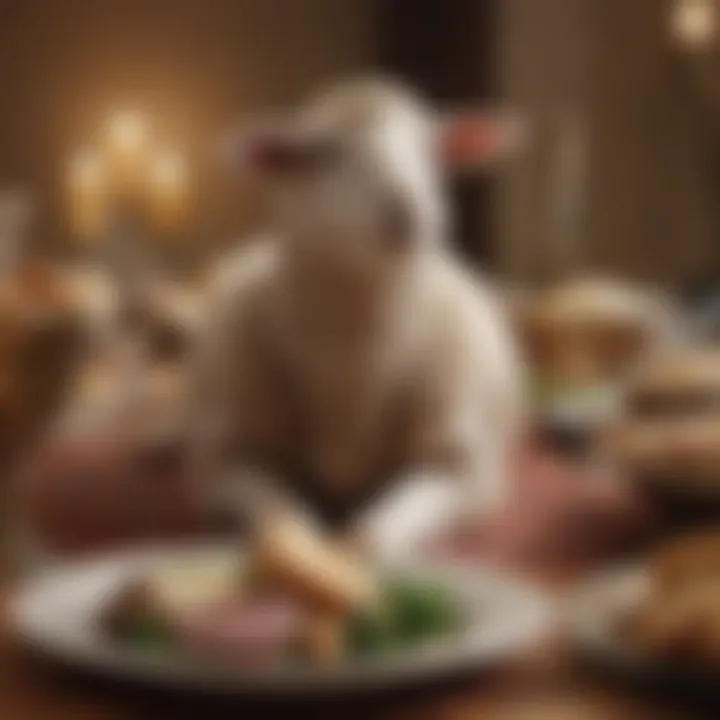 Traditional Passover Seder table featuring lamb