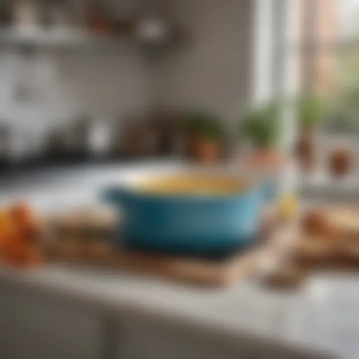 Le Creuset Signature Soup Pot in a cozy kitchen setting, demonstrating its versatility in a modern lifestyle.