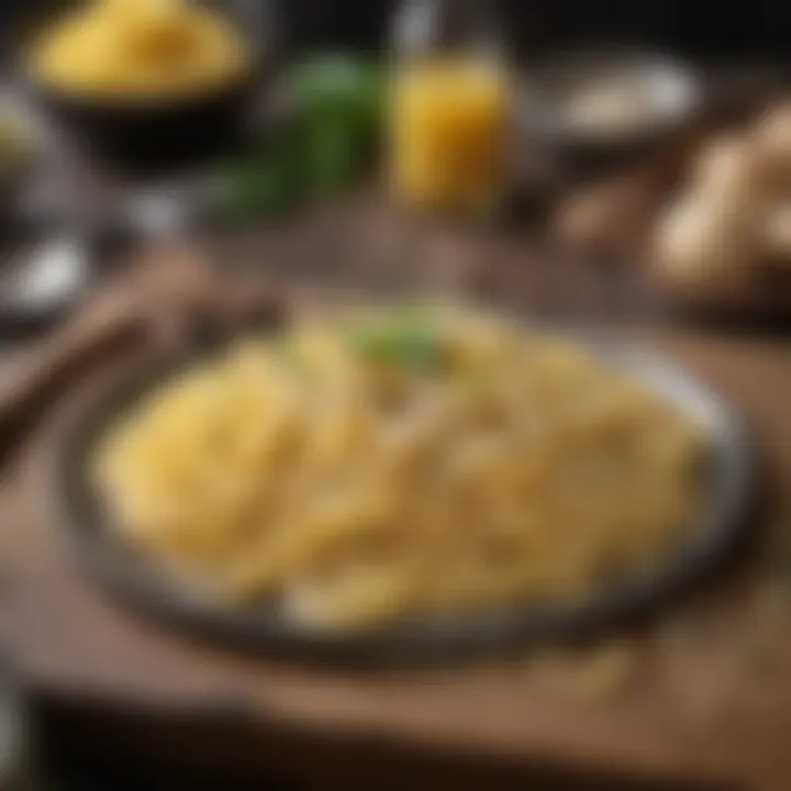Essential ingredients for pasta carbonara displayed on a rustic countertop