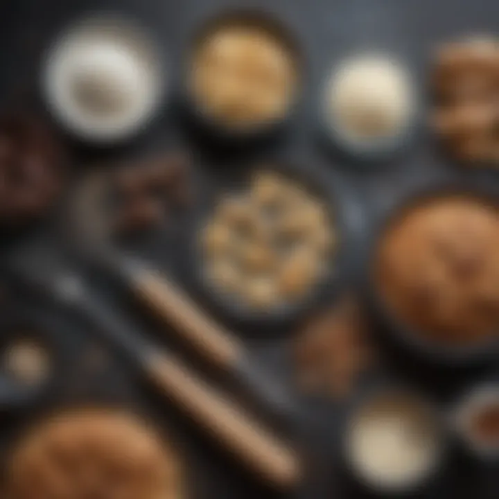 A collection of high-quality baking tools laid out for use.