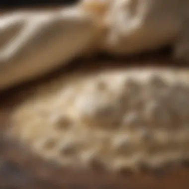 Close-up of flour and yeast mixture