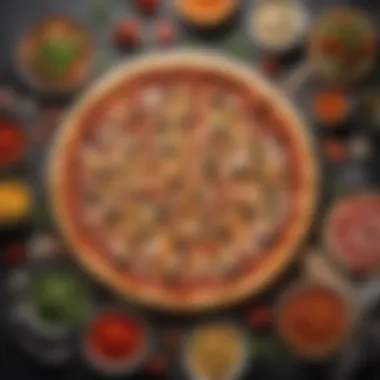Various toppings arranged for pizza