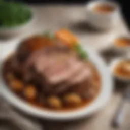 A perfectly cooked pot roast with rich gravy