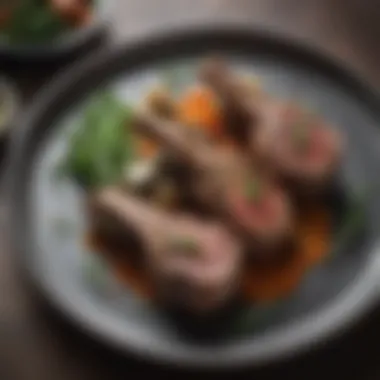 Succulent lamb chops seasoned with herbs and spices