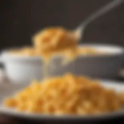 A creamy bowl of microwave mac and cheese with rich cheese sauce