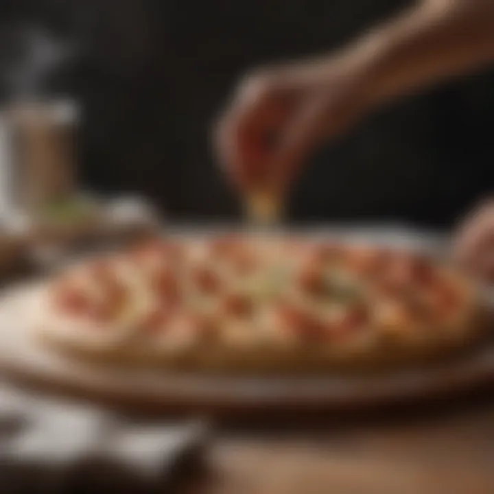 Artisan pizza dough crafted with precision