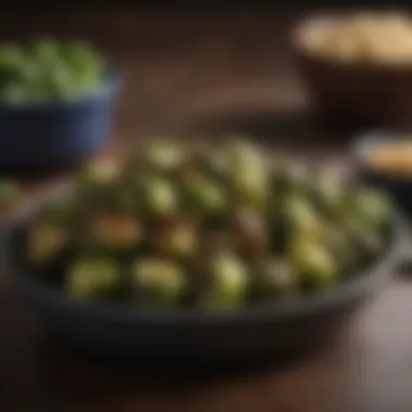 Crispy Brussels Sprouts from the Air Fryer Air fryer showcasing perfectly crispy Brussels sprouts
