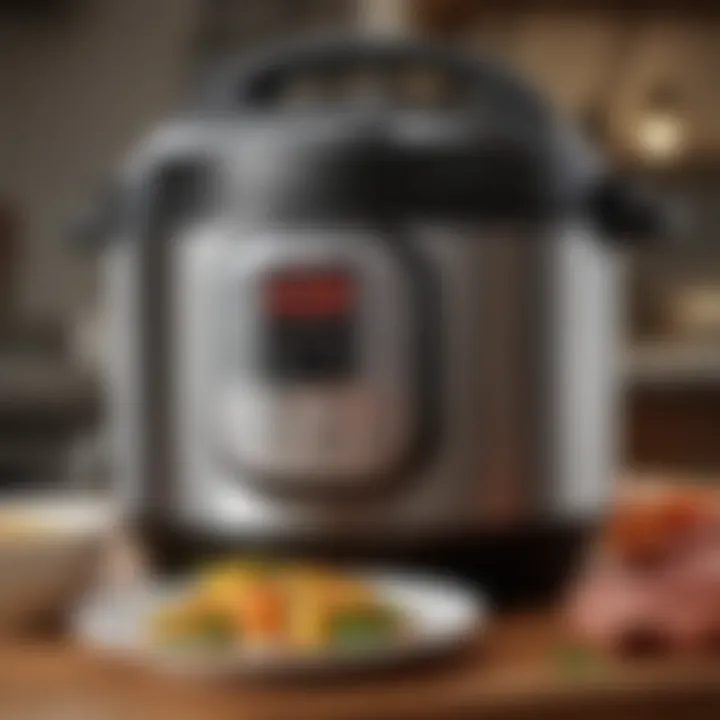 Instant Pot showcasing its features