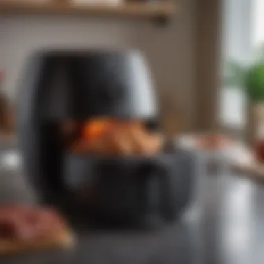 Air fryer with bacon inside