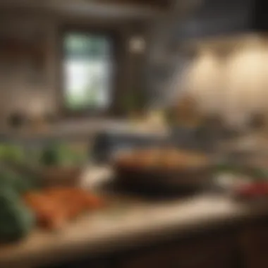 A cozy kitchen scene emphasizing efficient vegetable preparation with minimal tools