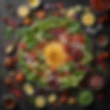 A vibrant assortment of fresh ingredients for salad dressings