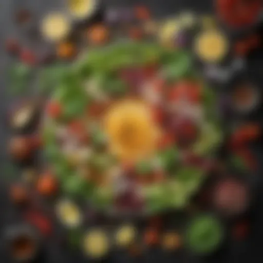 A vibrant assortment of fresh ingredients for salad dressings